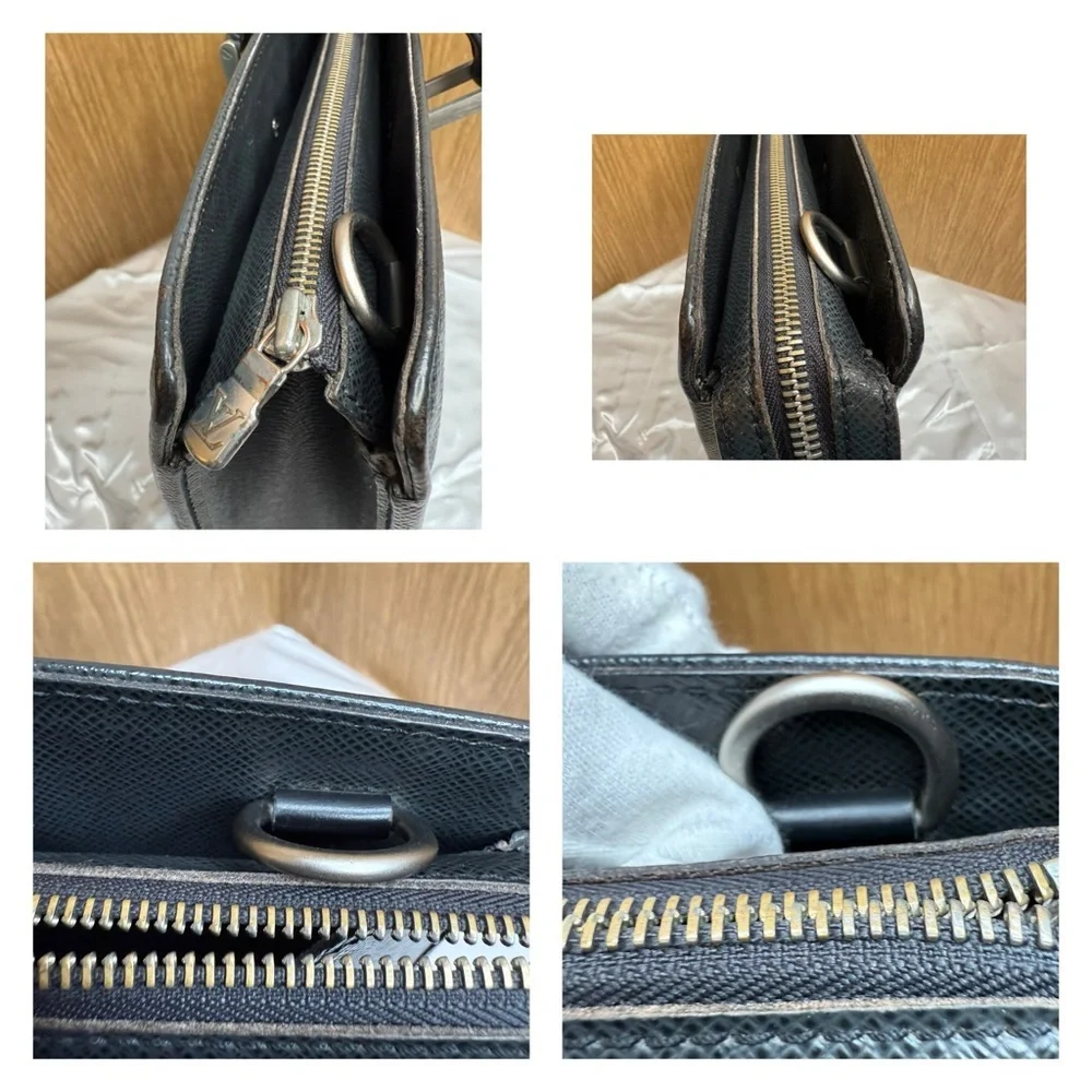 Louis Vuitton Black Tiaga Leather Briefcase